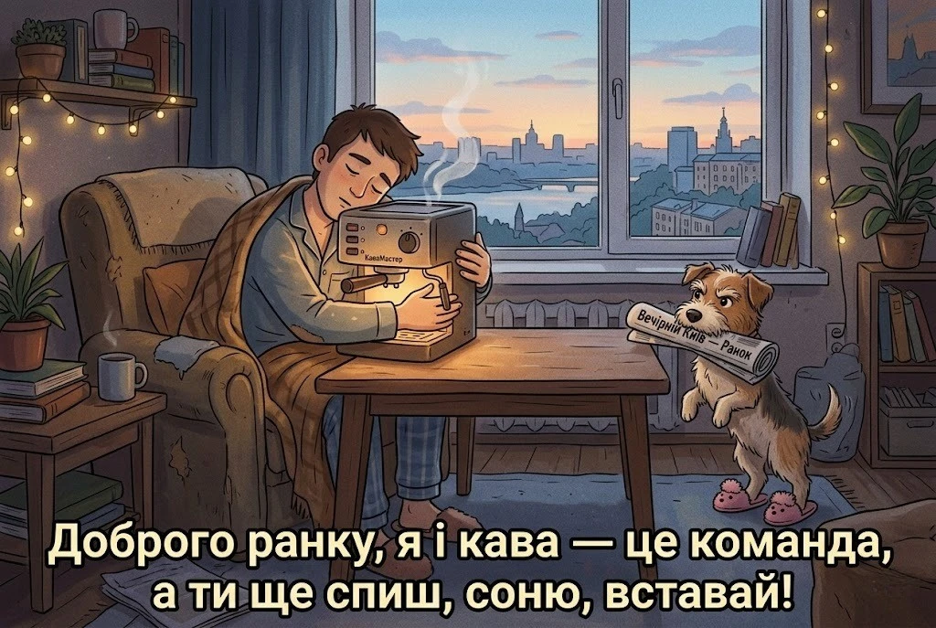 Доброго ранку та смачної кави: сучасні картинки та душевні привітання для всієї Україн