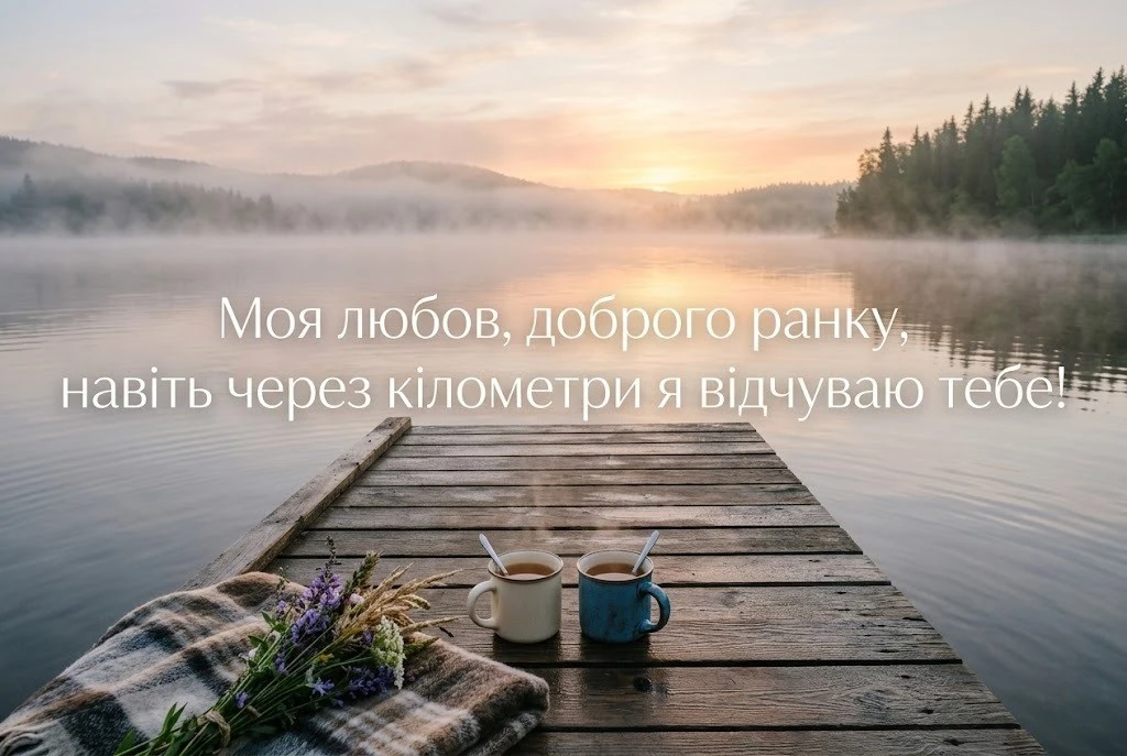 Доброго ранку, моя любов, навіть кілометри не заважають мені думати про тебе: душевні листівки та побажання