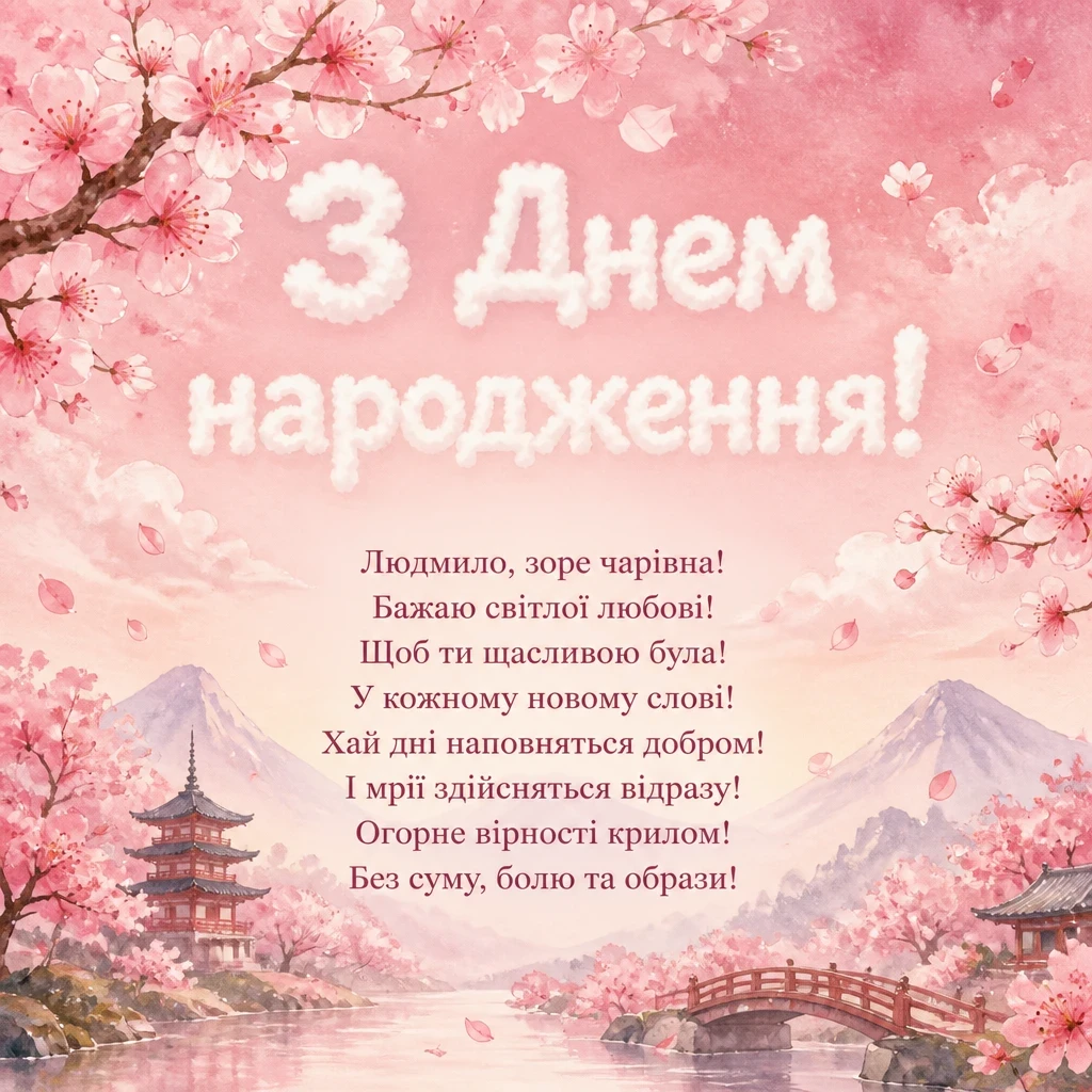 з днем народження людмила з днем народження людмила