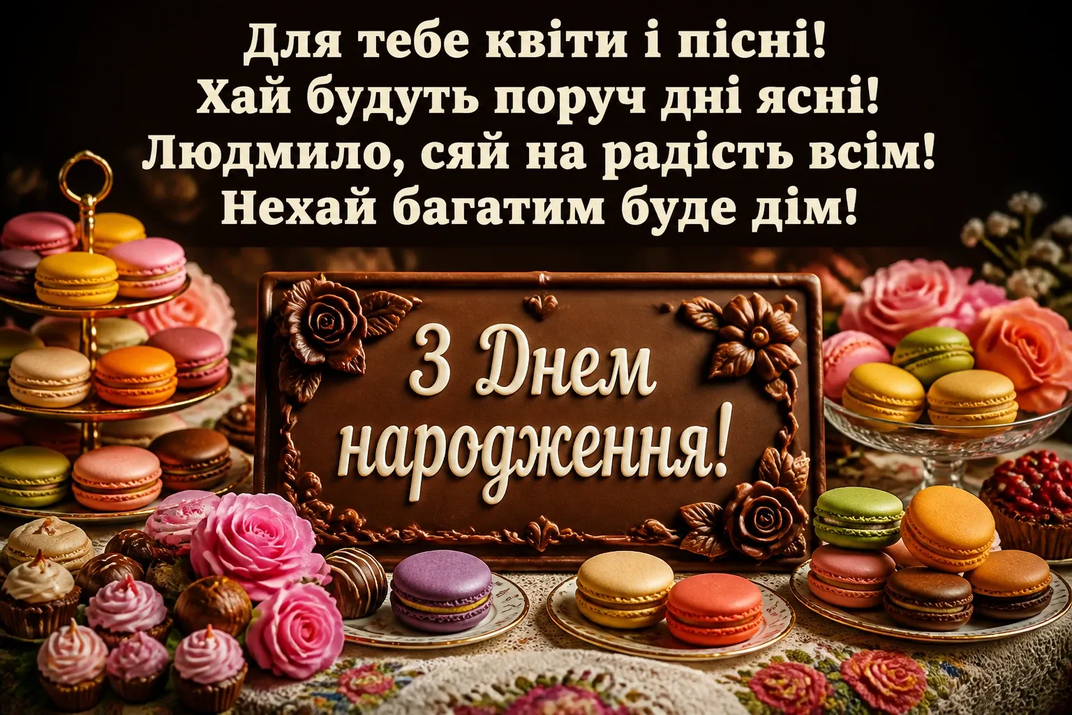 з днем народження людмила з днем народження людмила