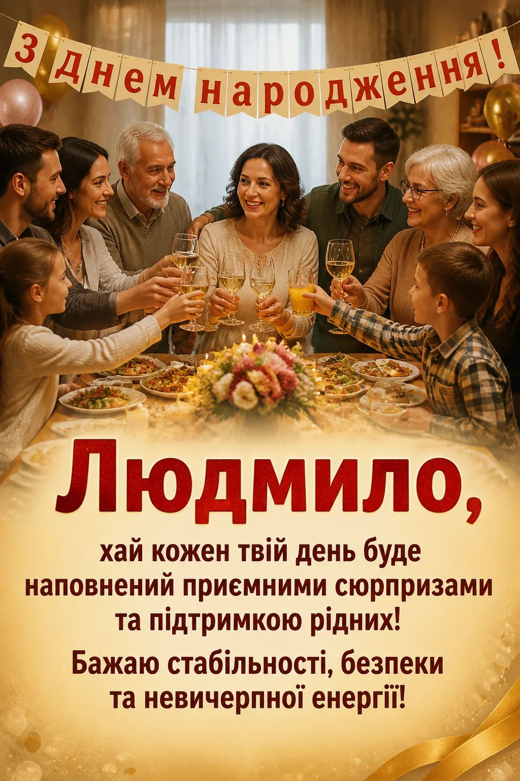 з днем народження людмила з днем народження людмила