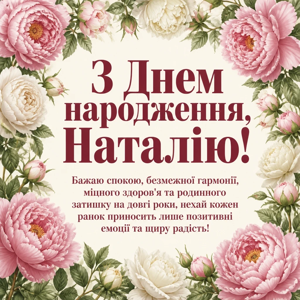з днем народження наталія